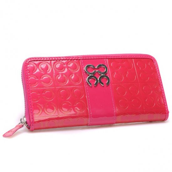 Coach Logo Monogram Large Pink Wallets CHP