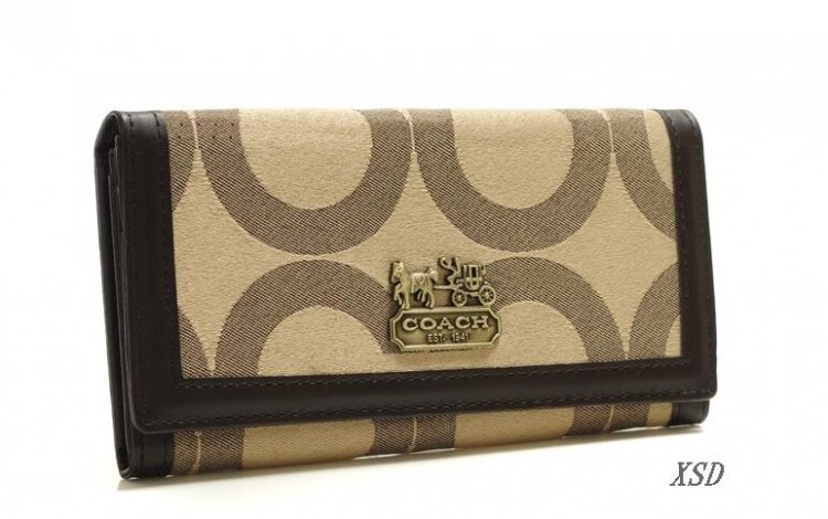 Coach Envelope Big Logo Small Ivory Wallets FEZ