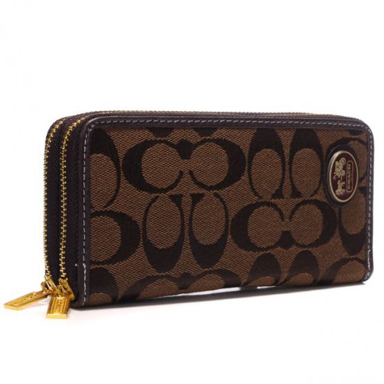 Coach Logo Large Coffee Wallets AXZ