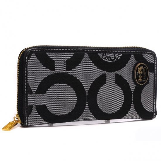 Coach Big Logo Large Grey Wallets ARJ