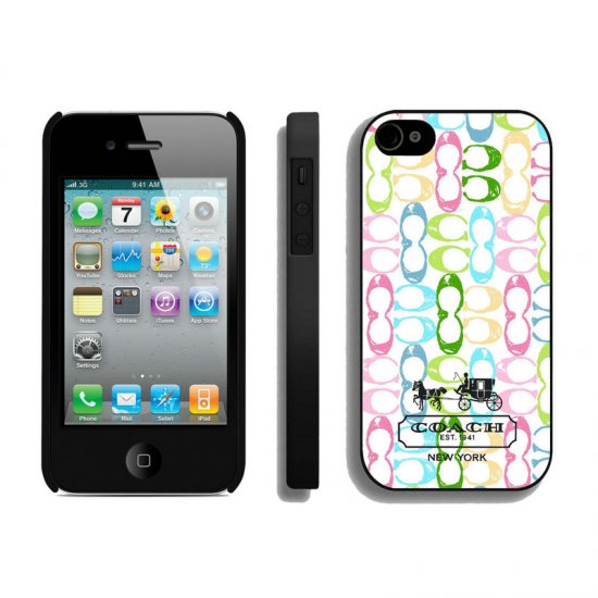 Coach Logo Monogram Multicolor iPhone 4 4S Cases AUA