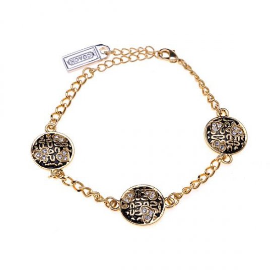 Coach Signature C Disc Gold Bracelets BZO