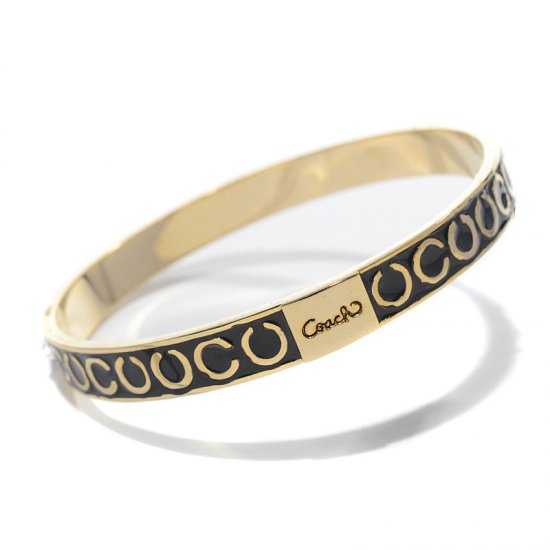 Coach Thin Op Art Pave Black Bracelets BZU