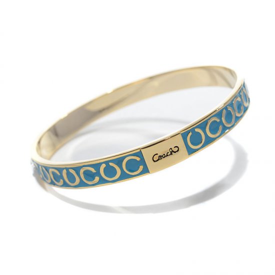 Coach Thin Op Art Pave Blue Bracelets BZX