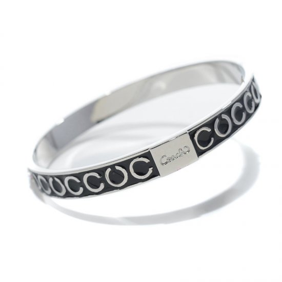 Coach Thin Op Art Pave Black Bracelets BZY