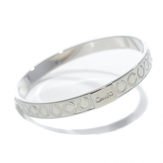 Coach Thin Op Art Pave White Bracelets BZZ