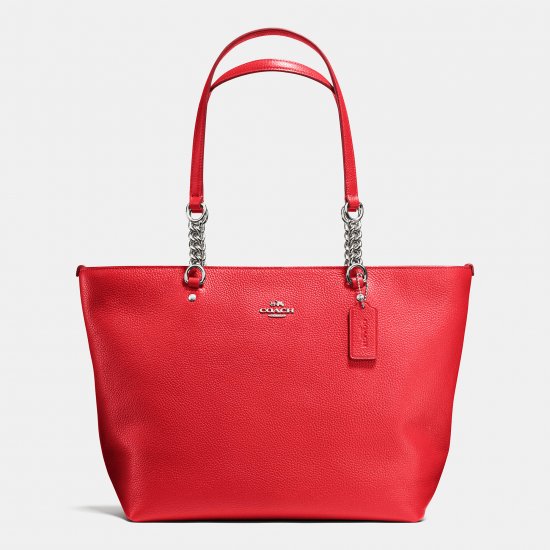 SOPHIA TOTE IN PEBBLE LEATHER