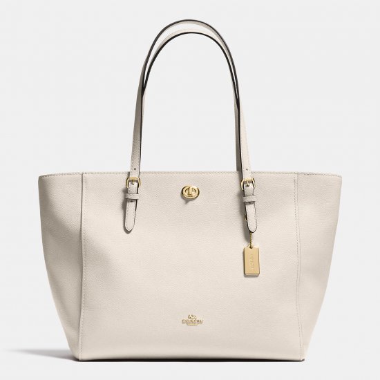 TURNLOCK TOTE IN CROSSGRAIN LEATHER