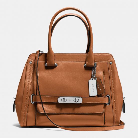 COACH SWAGGER FRAME SATCHEL IN CALF LEATHER