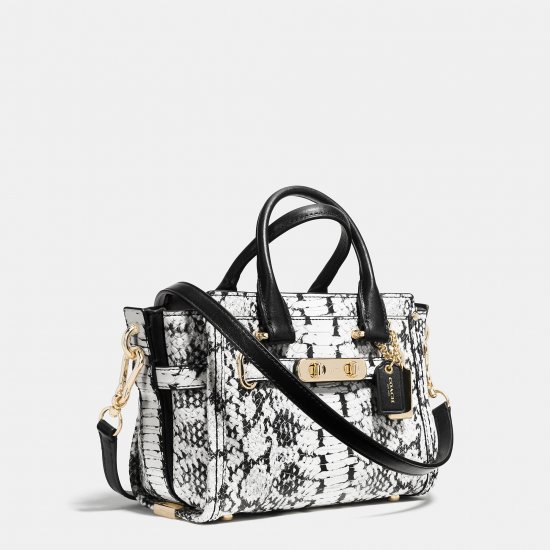 COACH SWAGGER 27 IN COLORBLOCK EXOTIC EMBOSSED LEATHER