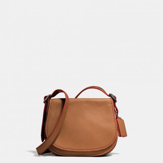 SADDLE BAG 23 IN GLOVETANNED LEATHER