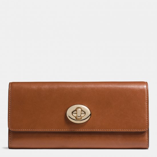 TURNLOCK SLIM ENVELOPE WALLET IN SMOOTH LEATHER