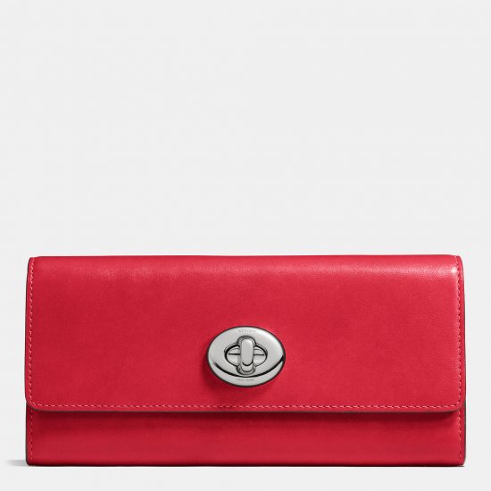 TURNLOCK SLIM ENVELOPE WALLET IN SMOOTH LEATHER