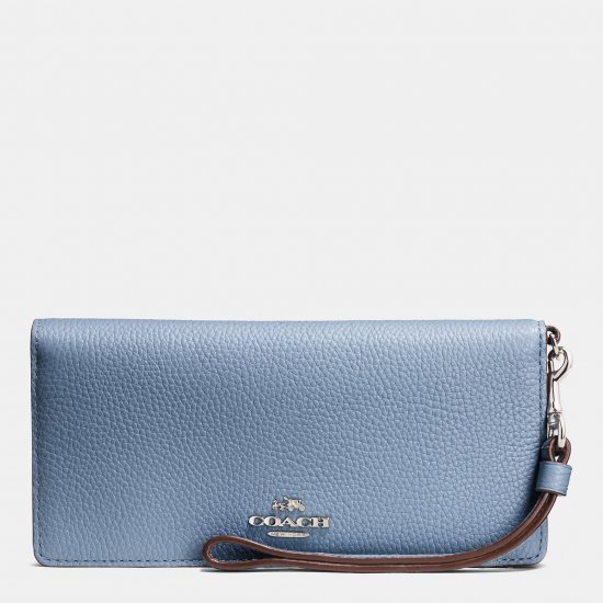 SLIM WALLET IN COLORBLOCK LEATHER