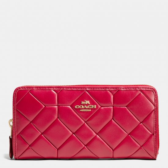 CANYON QUILT ACCORDION ZIP WALLET IN CALF LEATHER